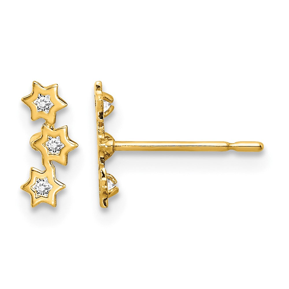 14k Madi K Stars CZ Earrings