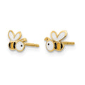 14k Madi K Enamel Bumble Bee Post Earrings