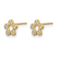14k Madi K CZ Flower Post Earrings