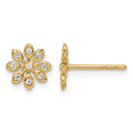 14k Madi K CZ Flower Post Earrings