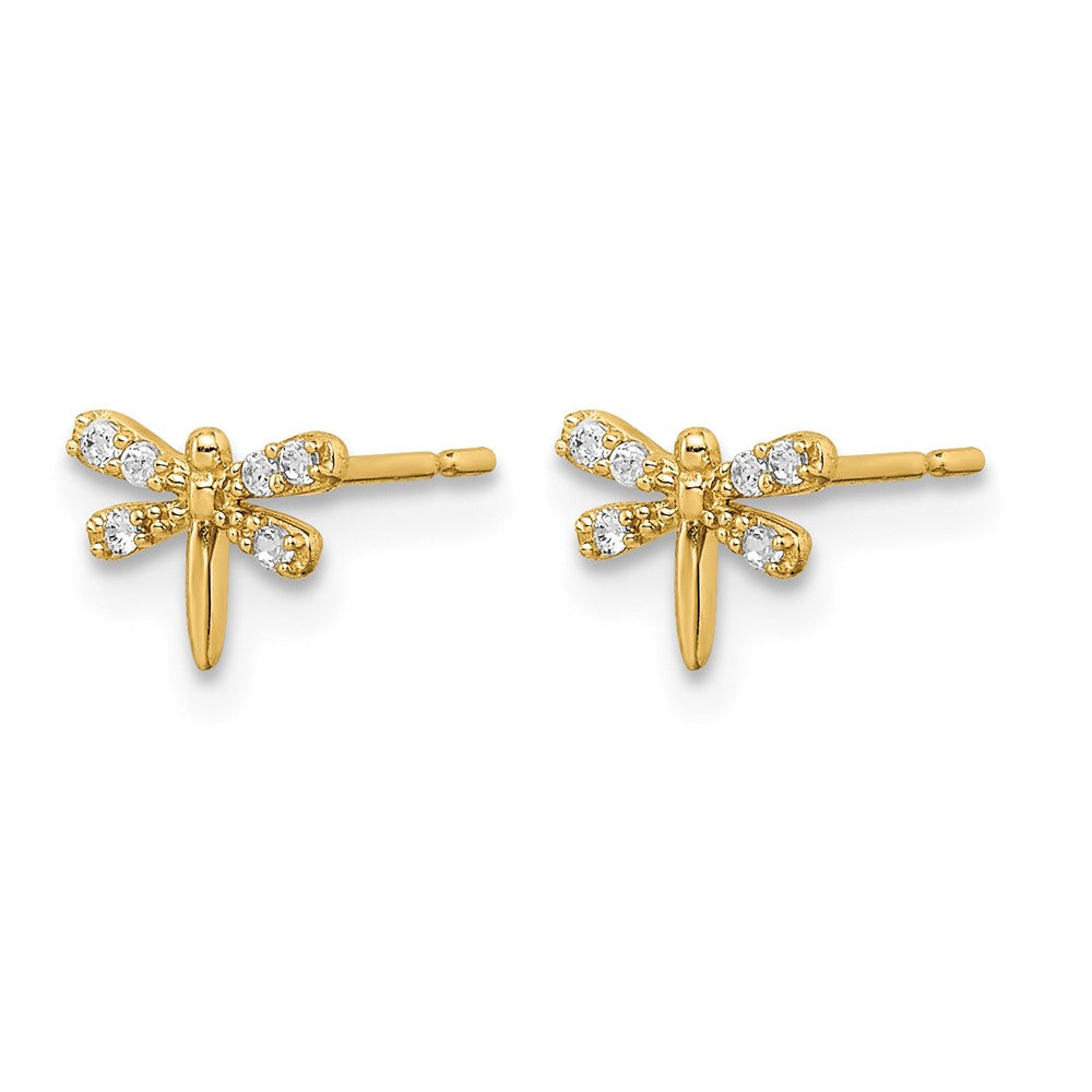 14k Madi K CZ Dragonfly Post Earrings