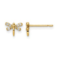 14k Madi K CZ Dragonfly Post Earrings