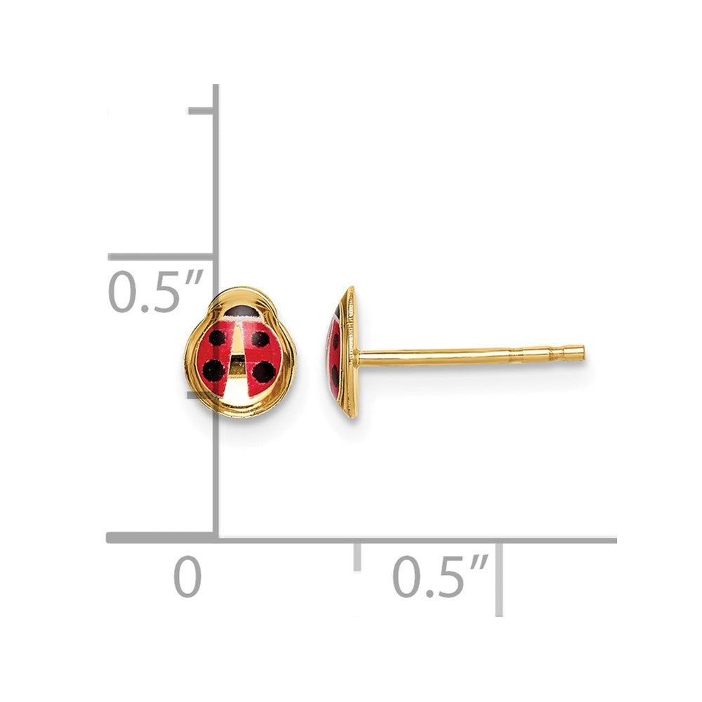 14k Madi K Enamel Ladybug Post Earrings