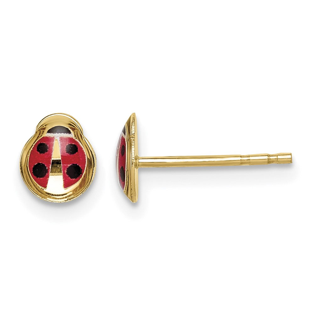 14k Madi K Enamel Ladybug Post Earrings