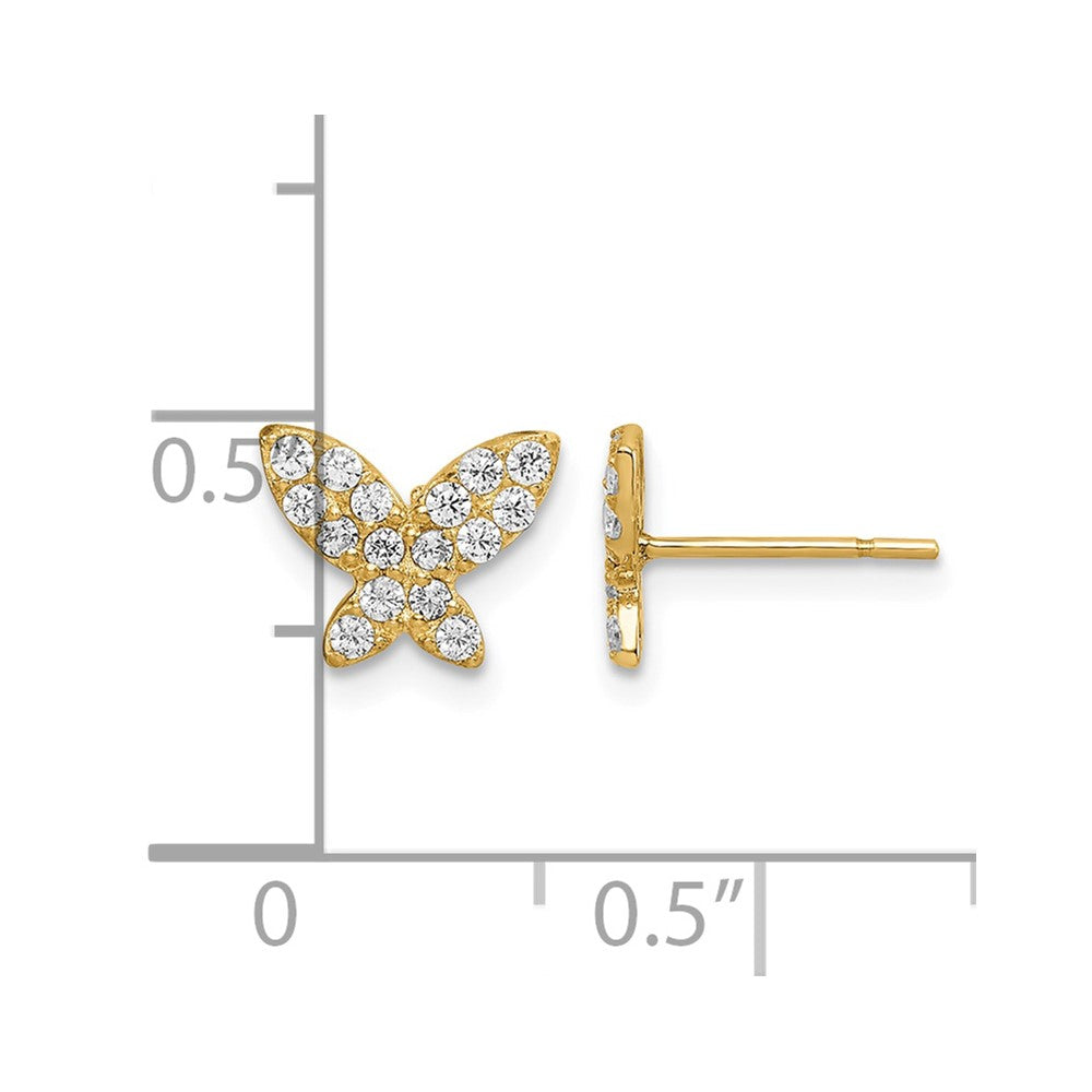 14k Madi K Butterfly CZ Post Earrings