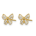 14k Madi K Butterfly CZ Stud Earrings