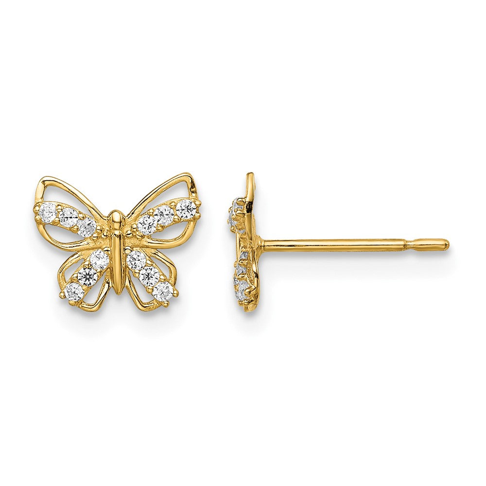 14k Madi K Butterfly CZ Stud Earrings