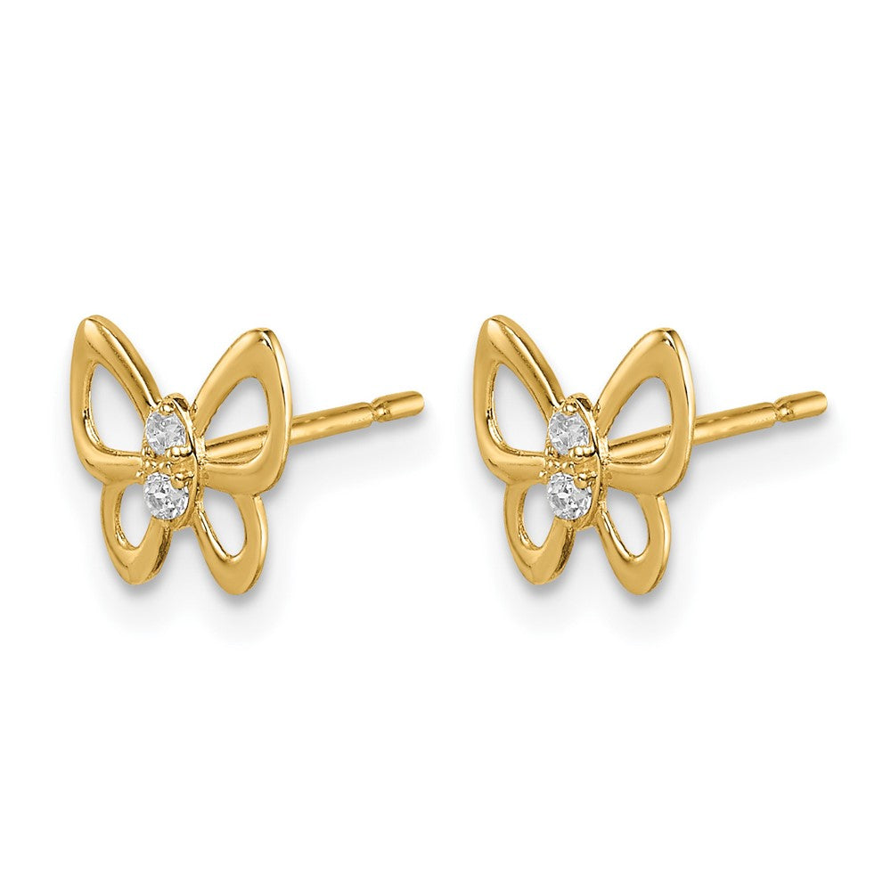 14k Madi K Butterfly CZ Stud Earrings