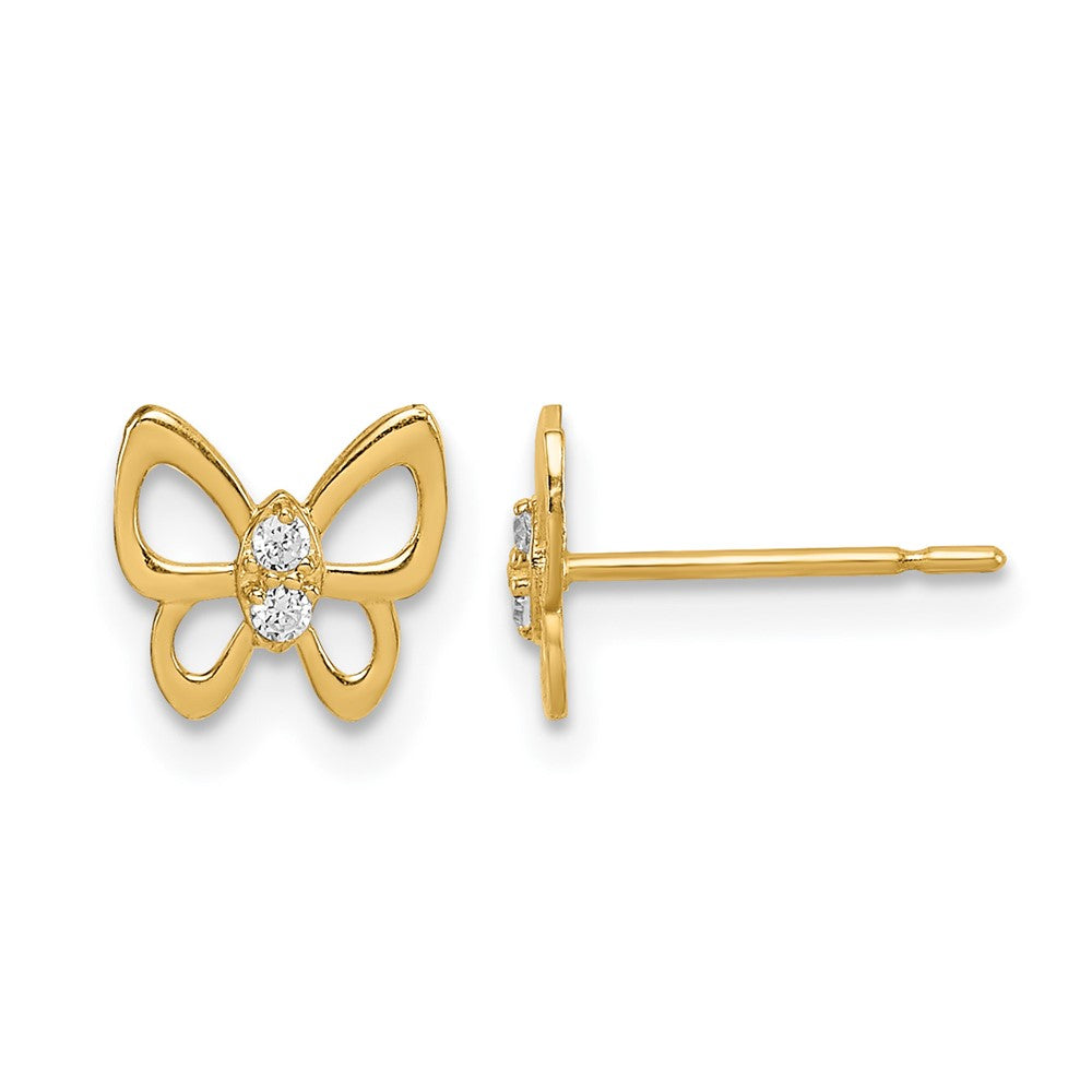 14k Madi K Butterfly CZ Stud Earrings