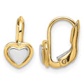 14k Madi K Two-Tone Children's Heart Hoop Earrings