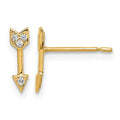 14k Madi K CZ Arrow Post Earrings