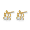 14k Madi K CZ Crown Post Earrings
