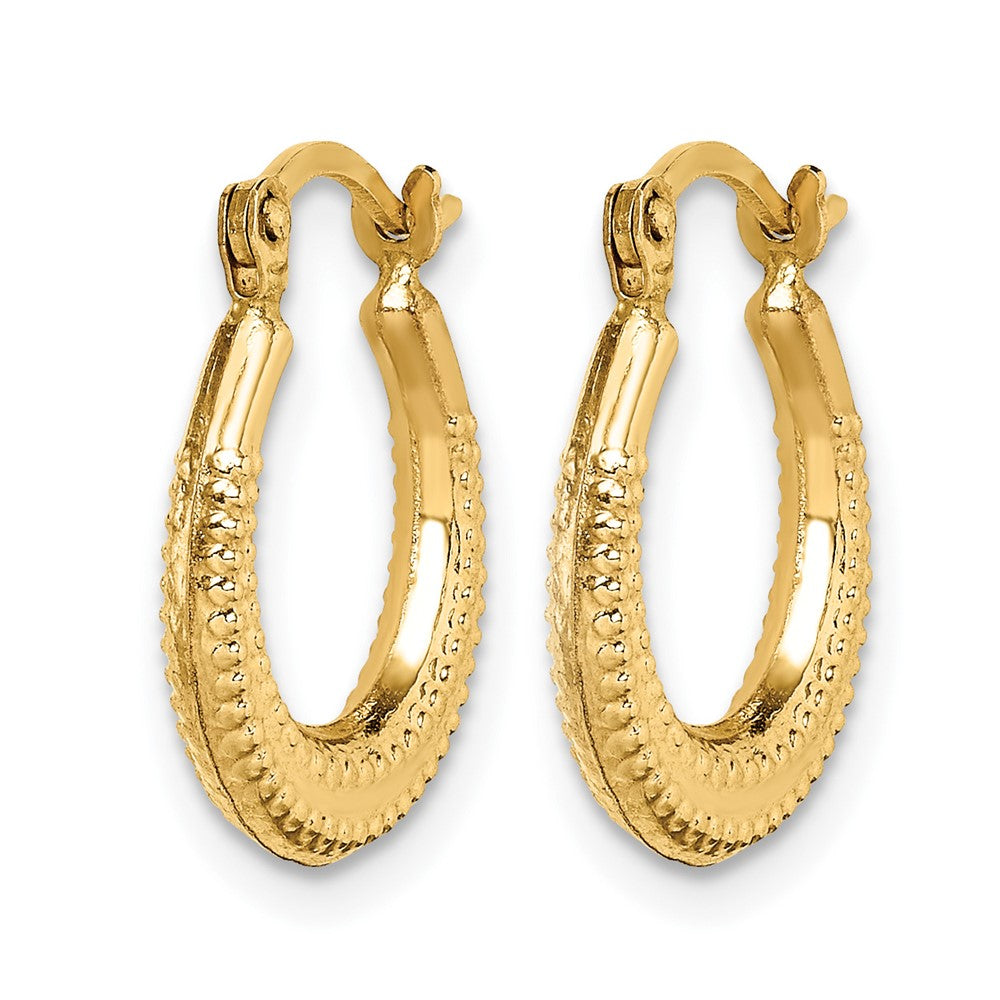 14k Madi K Textured Hoop Earrings