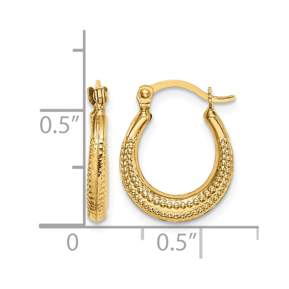 14k Madi K Textured Hoop Earrings