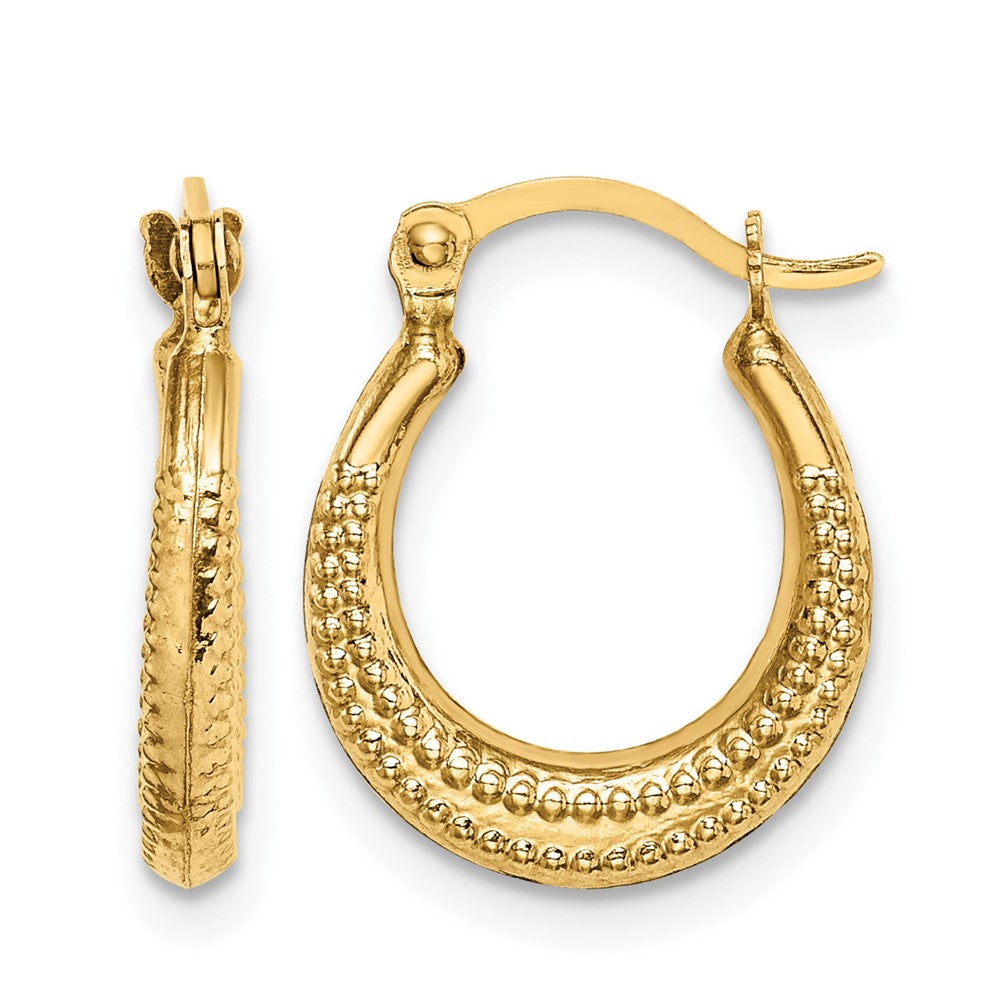 14k Madi K Textured Hoop Earrings