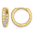 14k Madi K CZ Hinged Hoop Earrings