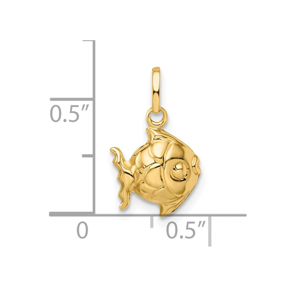 14k Madi K Polished 3-D Fish Pendant