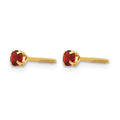 14k Madi K 3mm Garnet Earrings