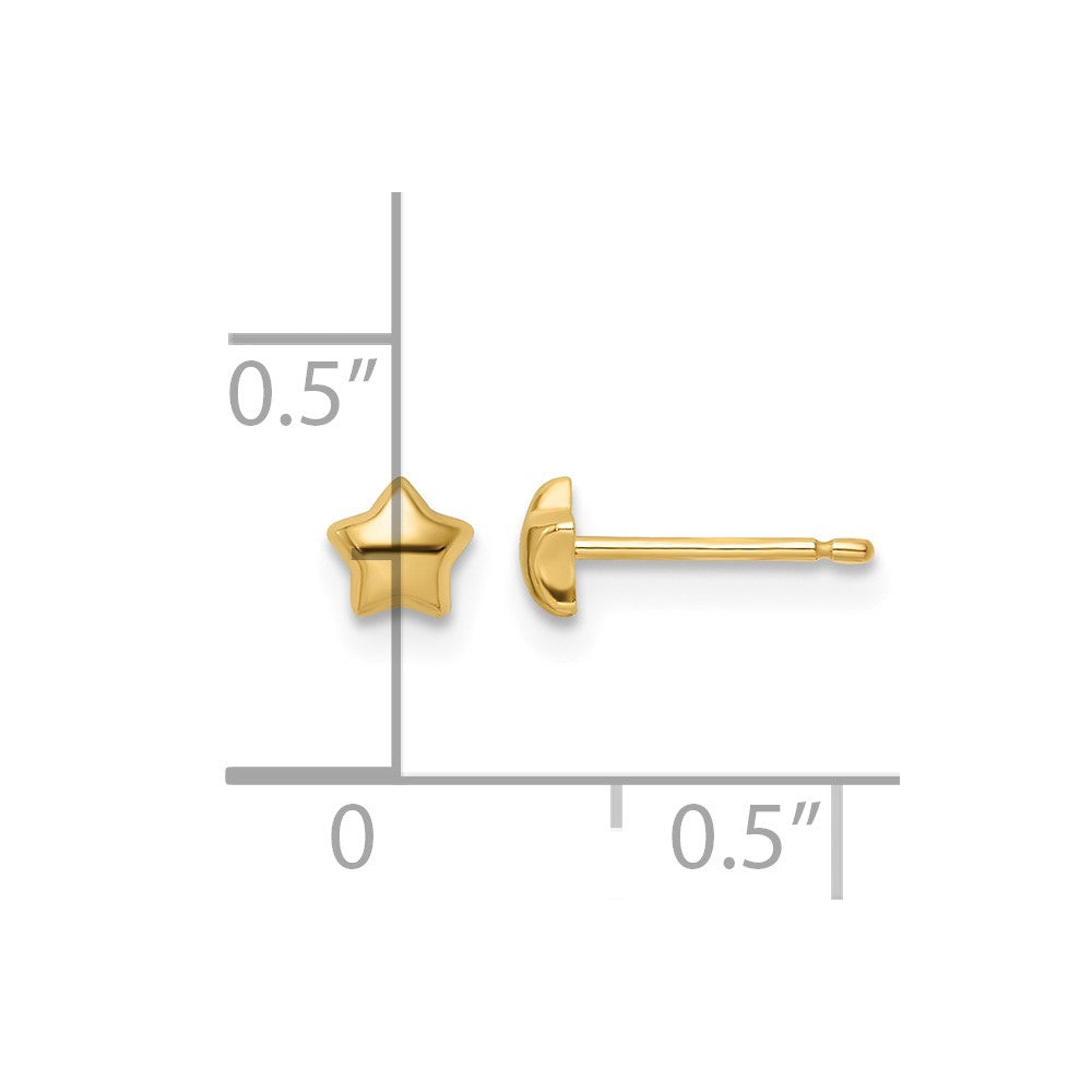 14k Madi K Polished Star Post Earrings