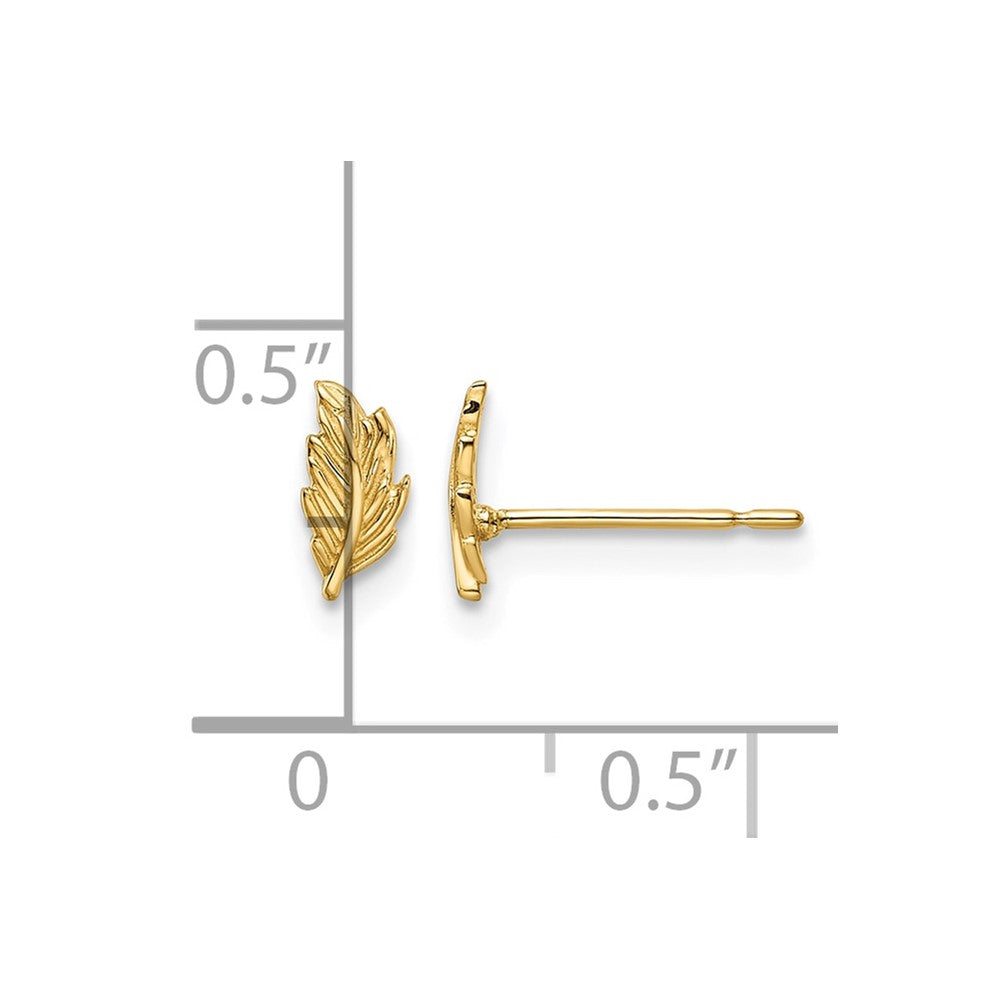 14k Madi K Leaf Post Earrings