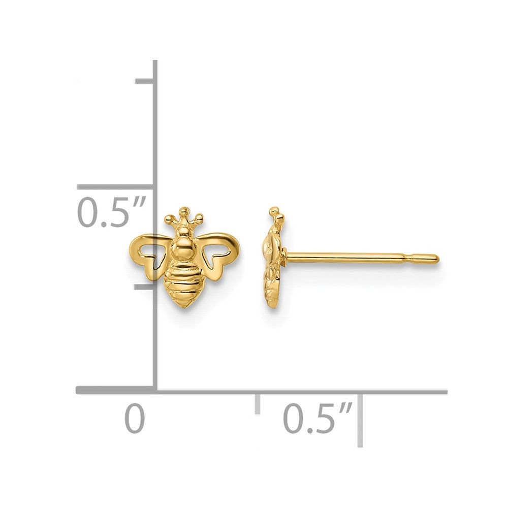 14k Madi K Bumble Bee Post Earrings