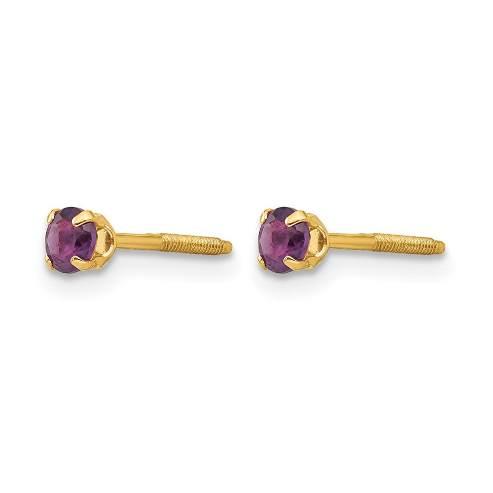 14k Madi K 3mm Amethyst Earrings