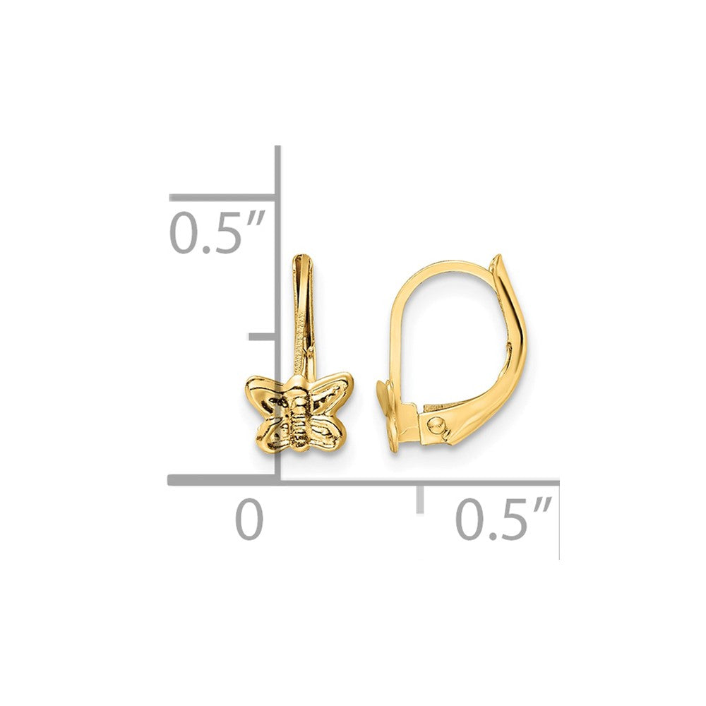 14K Madi K Polished Butterfly Leverback Earrings