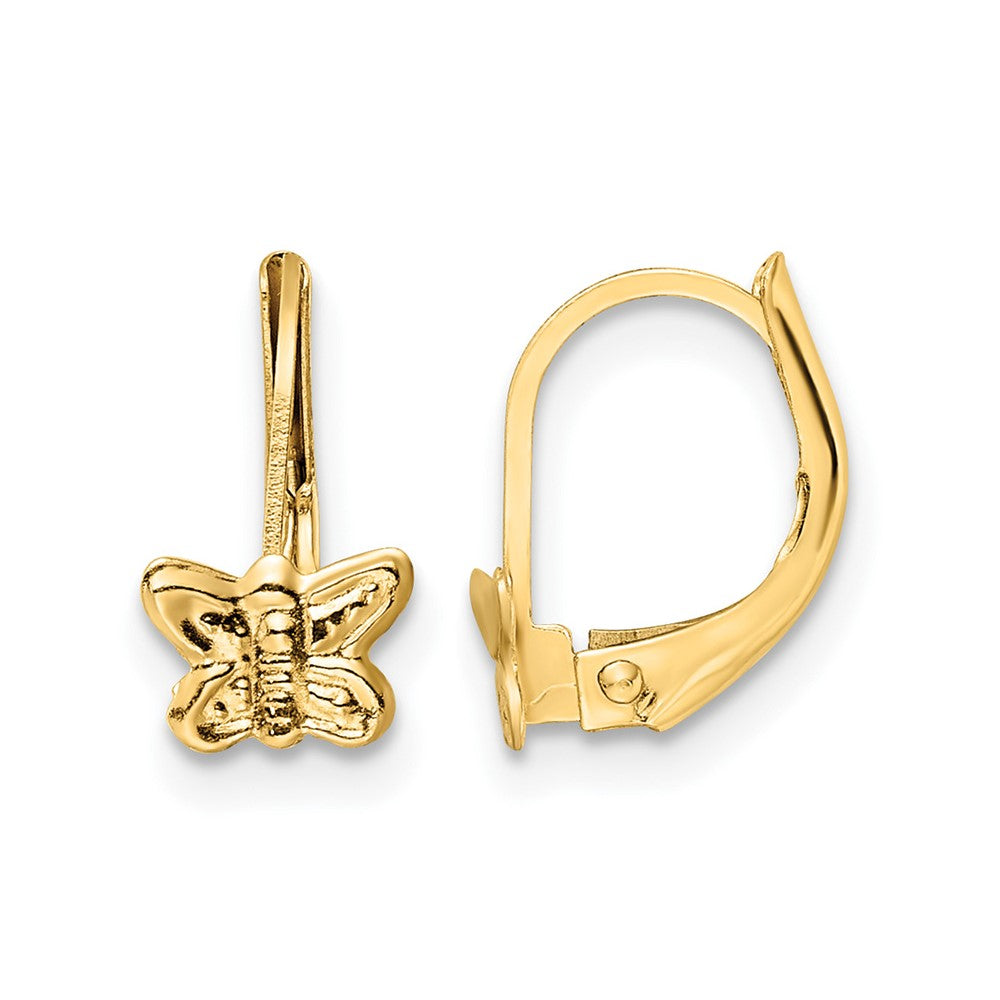 14K Madi K Polished Butterfly Leverback Earrings