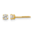 14k Madi K 3mm white zircon Earrings