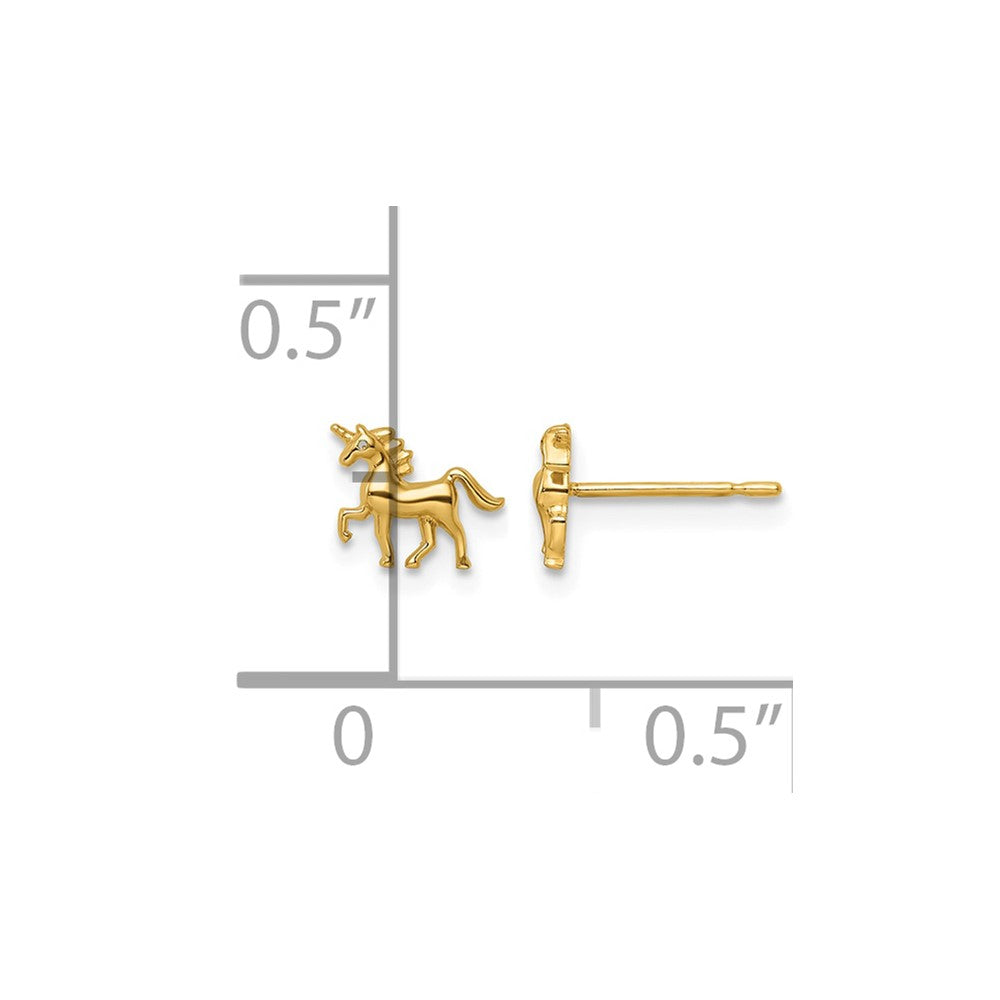 14k Madi K Unicorn Post Earrings