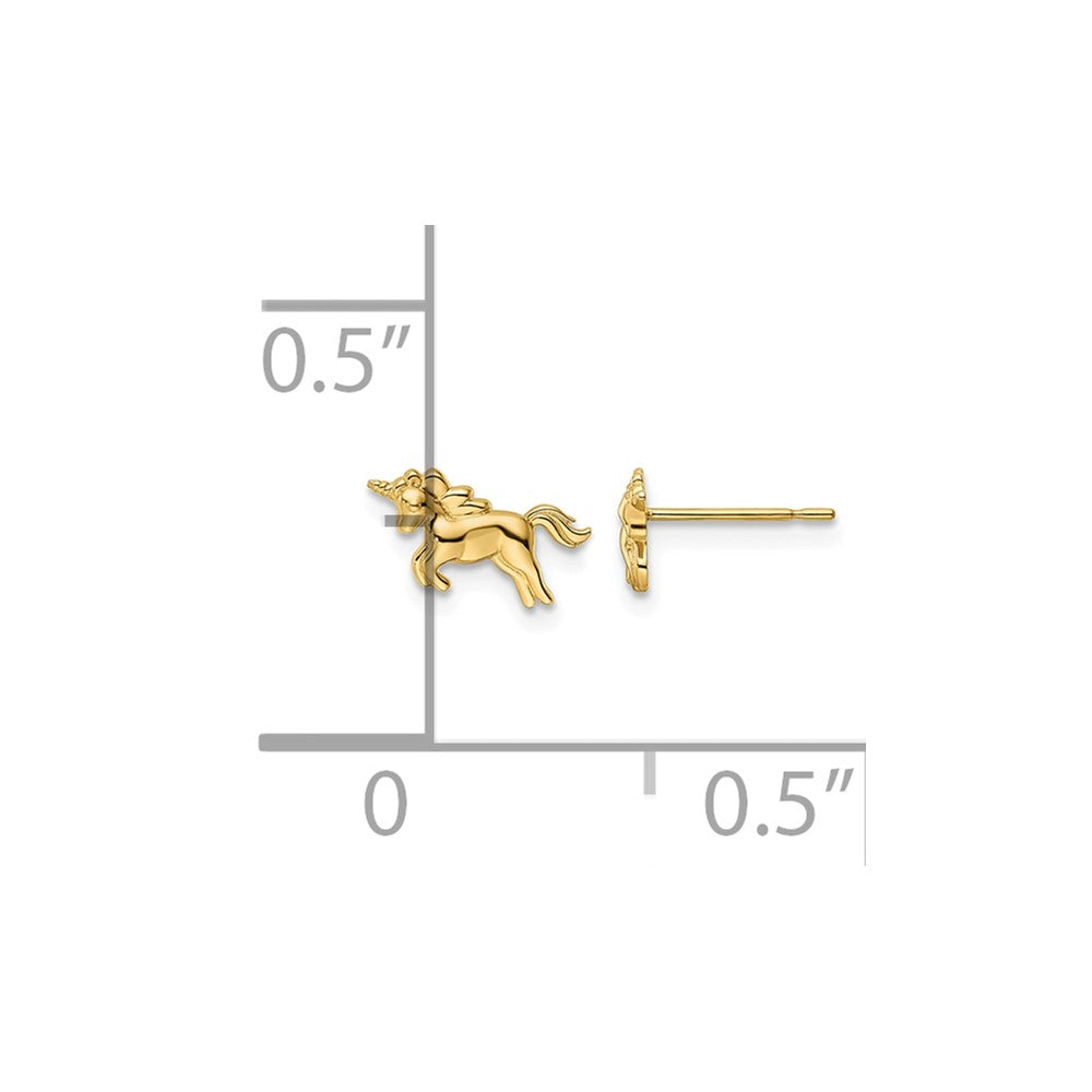 14k Madi K Unicorn Post Earrings