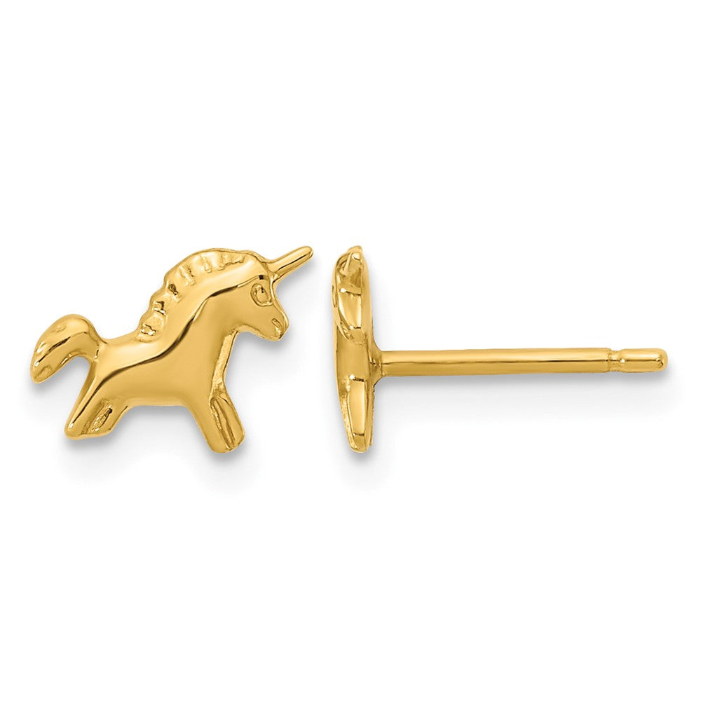 14k Madi K Polished Unicorn Post Earrings
