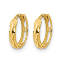14K Madi K Hinged Diamond Cut Hoop Earrings