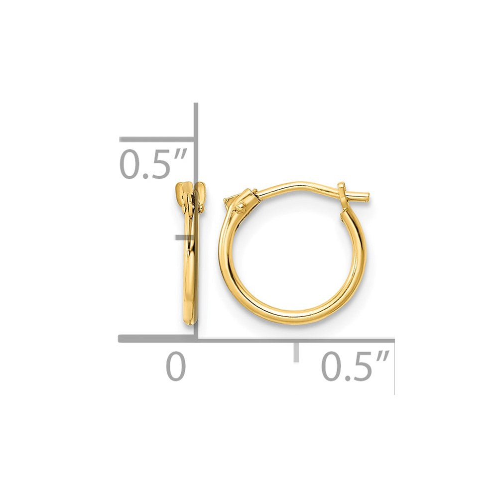 14K Madi K Polished Hoop Earrings