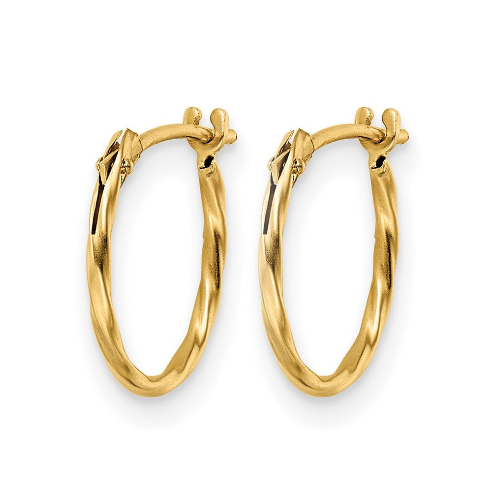 14K Madi K Polished Twisted Hoop Earrings