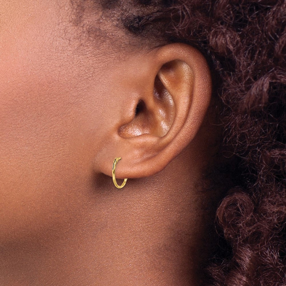 14K Madi K Polished Twisted Hoop Earrings