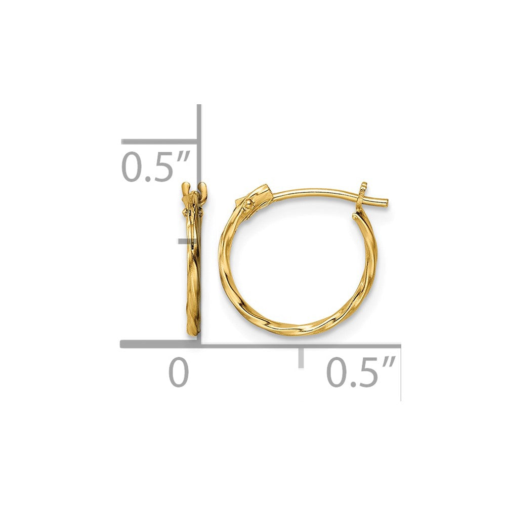 14K Madi K Polished Twisted Hoop Earrings