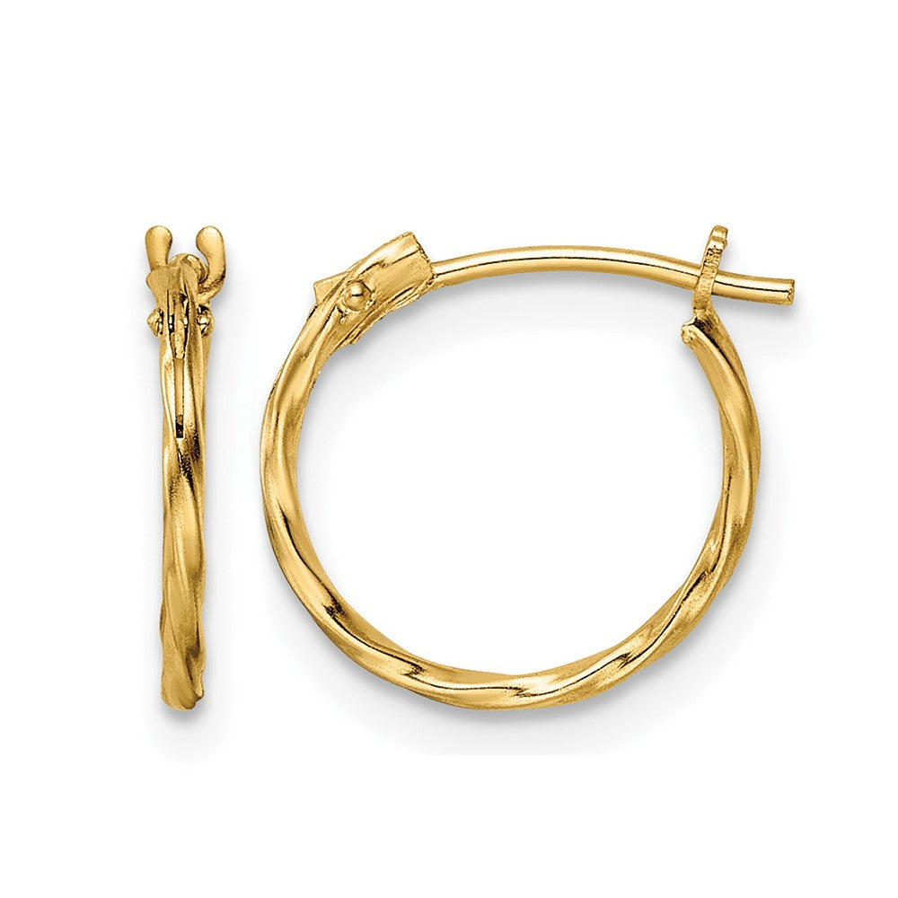 14K Madi K Polished Twisted Hoop Earrings
