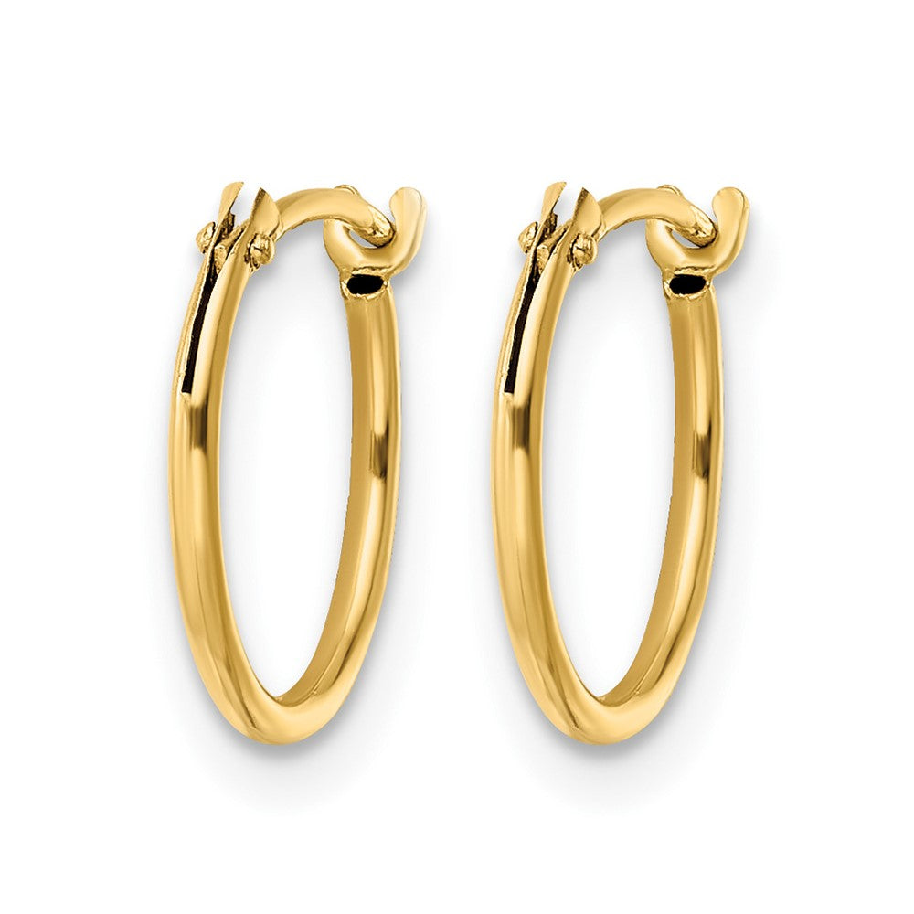 14k Madi K Polished Hinged Hoop Earrings