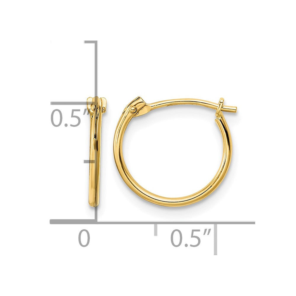 14k Madi K Polished Hinged Hoop Earrings