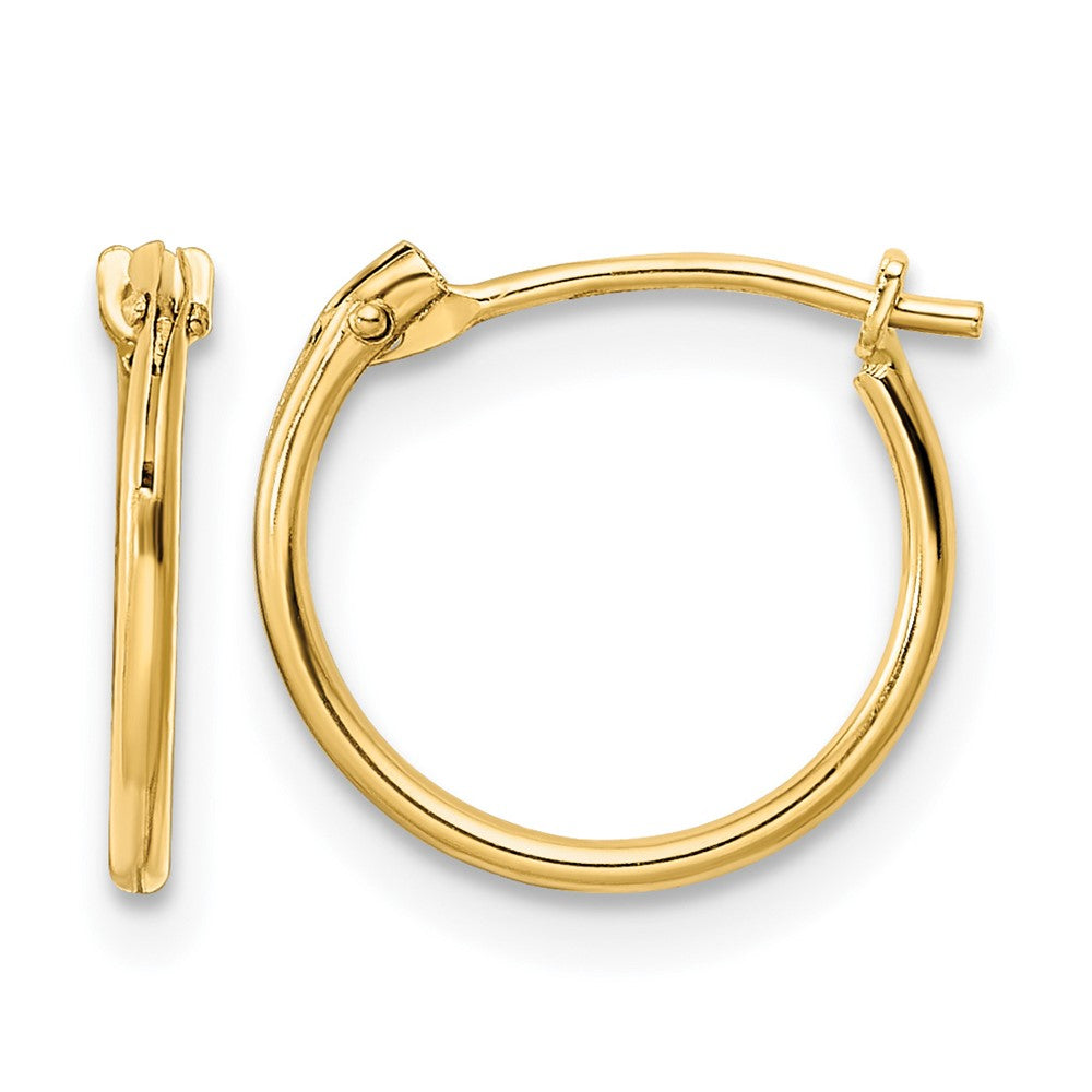 14k Madi K Polished Hinged Hoop Earrings