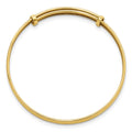 14K Polished Diamond-cut flexible Baby Bangle