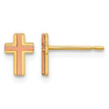 14k Madi K Two-tone Cross Post Earrings
