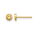 14k Madi K and Black Rhodium-plated Polished Smiley Face Post Earrings