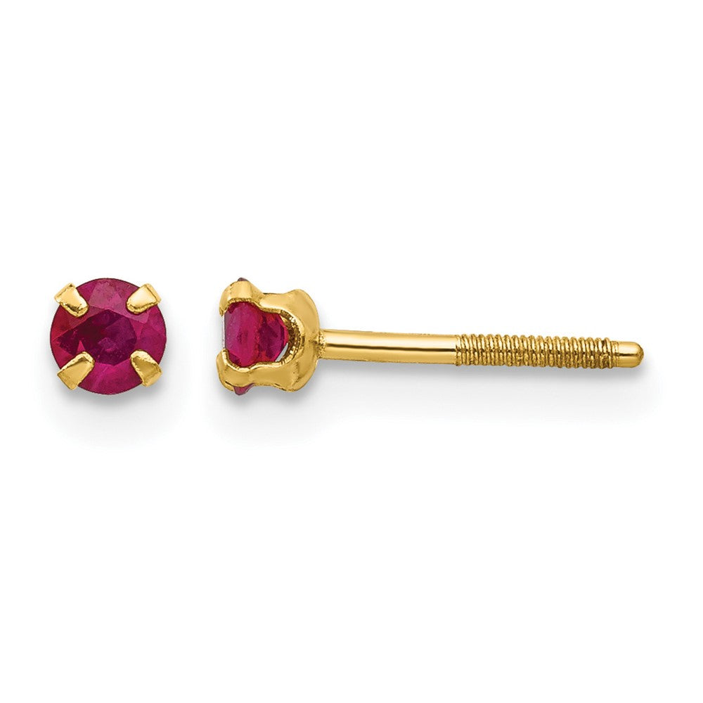 14k Madi K 3mm Ruby Earrings