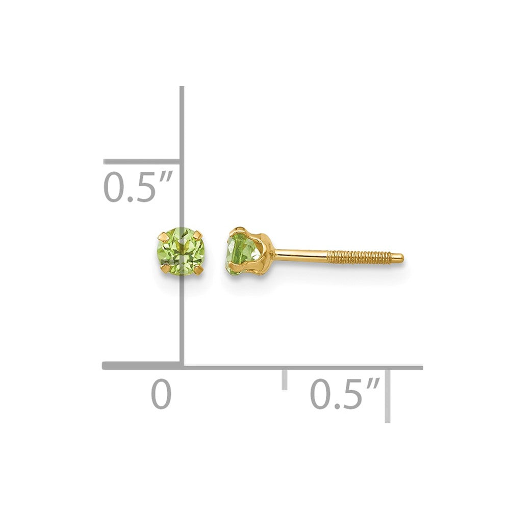 14k Madi K 3mm Peridot Earrings