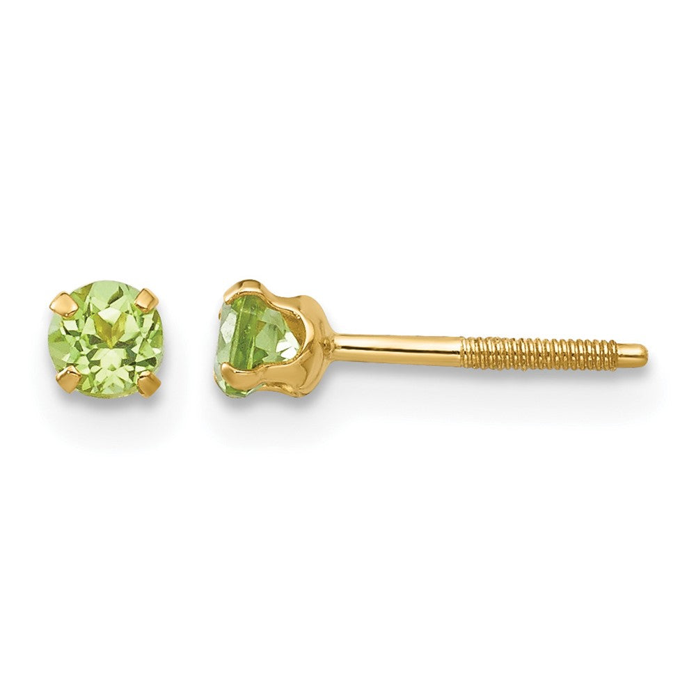 14k Madi K 3mm Peridot Earrings
