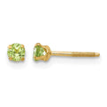 14k Madi K 3mm Peridot Earrings