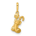 14k Madi K Polished Stocking with Candy Pendant