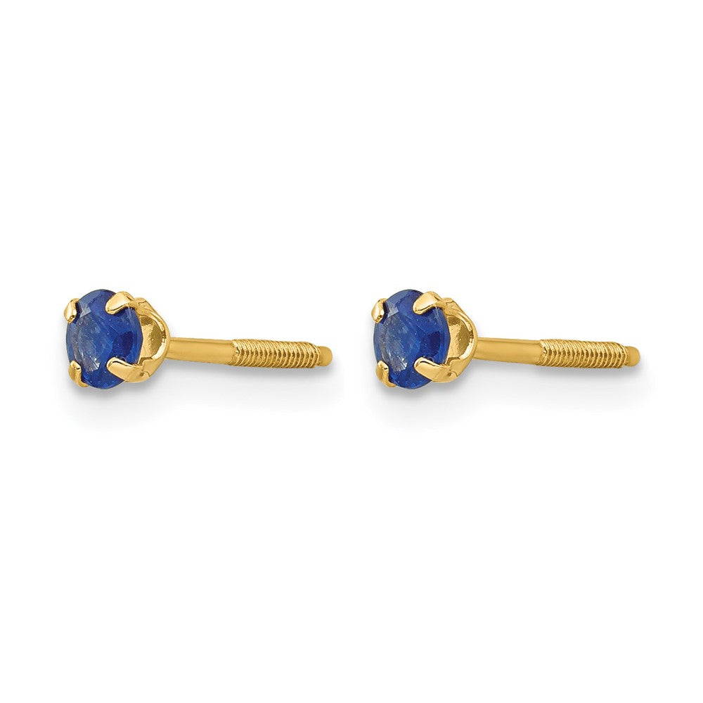 14k Madi K 3mm Sapphire Birthstone Earrings